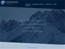 Tablet Screenshot of eshelmanventures.com